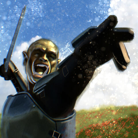 DnD TTRPG - Portraits - Knights An Half-Orc Knight calls out his mark! 2h 38min Program: Clip Studio Paint BG Brushes: Houston Sharp CLOUDS - cloud softest Devin Elle Kurtz Painterly Blocking Brush Clouds Puffy Thick Cloud Block-in Textured Fluffy Cl